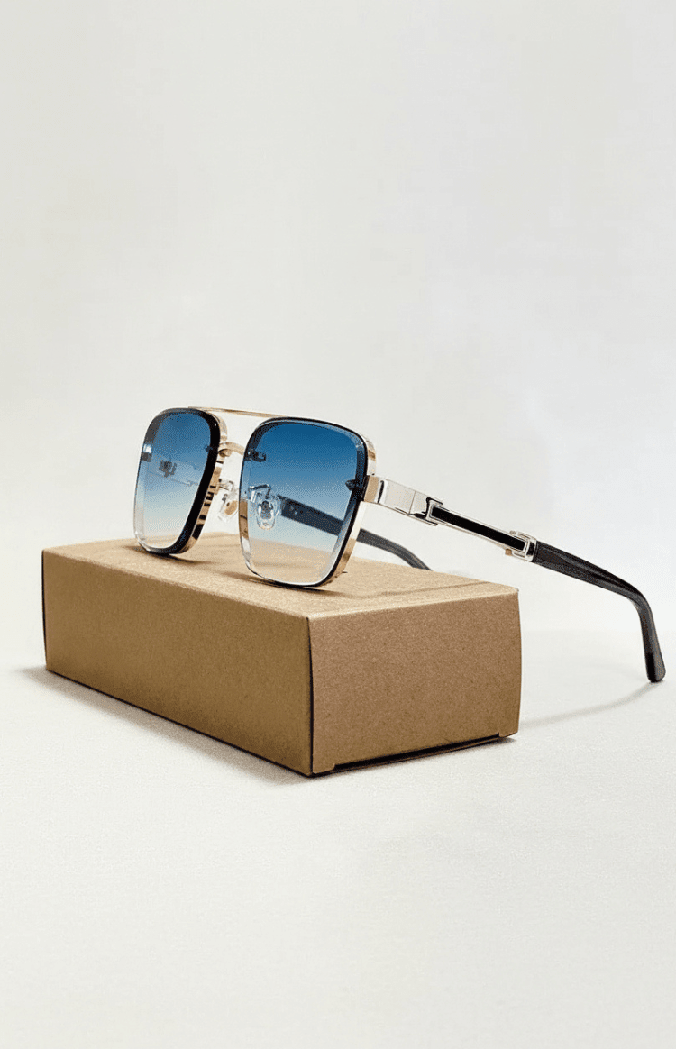 Modern yet classic aviator metal sunglasses, unisex appeal, complete with UV400 protection for bright days.