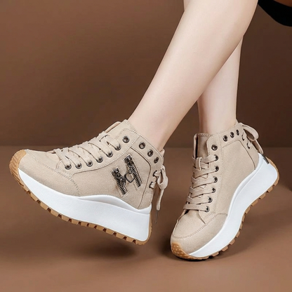 Comfortable unisex denim walking shoes with classic lace-up design, ideal for casual style.