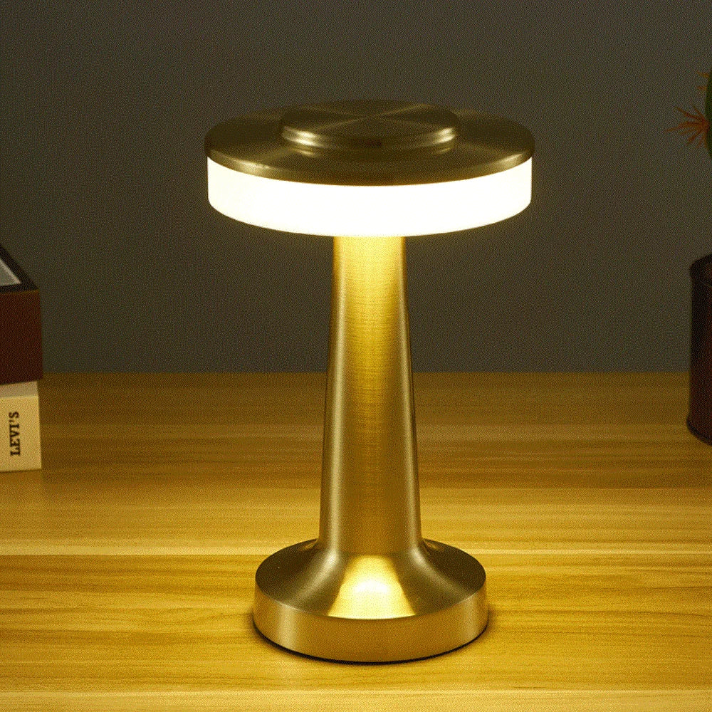Classic wireless LED table lamp, portable & dimmable, perfect for home decor accent lighting.