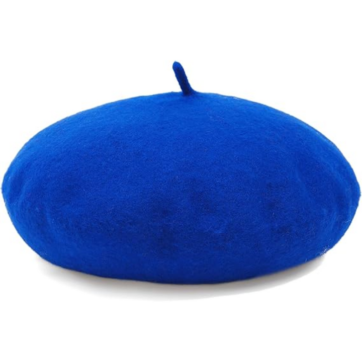 Women's classic wool beret, solid color French hat, stylish for winter comfort.