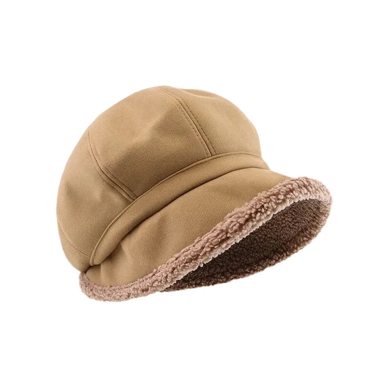 Classic women's velvet beret hat in a rich color, perfect for fall and winter fashion. Warm and chic headwear.