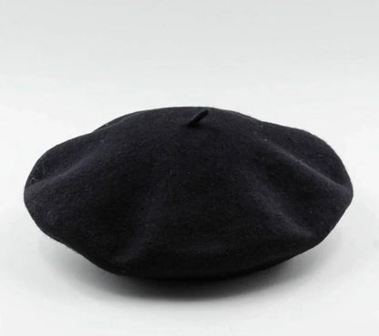 Elegant women's wool beret. A sophisticated, warm hat and fashion accessory.