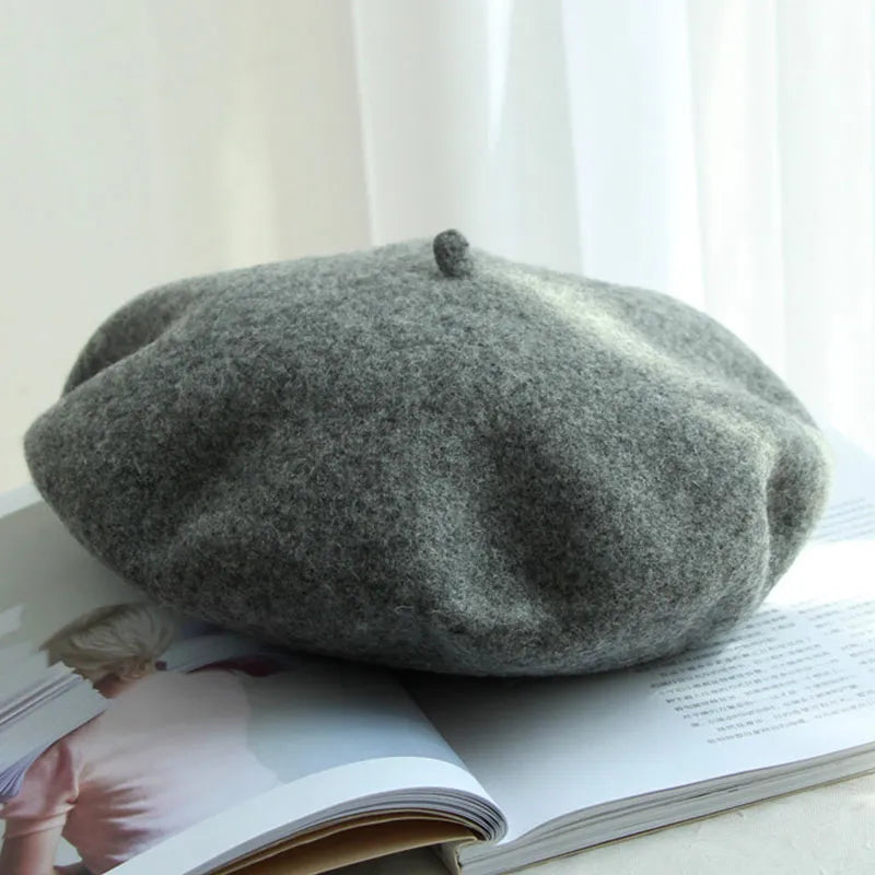 Red wool beret for women. A stylish fashion accessory & warm winter hat.