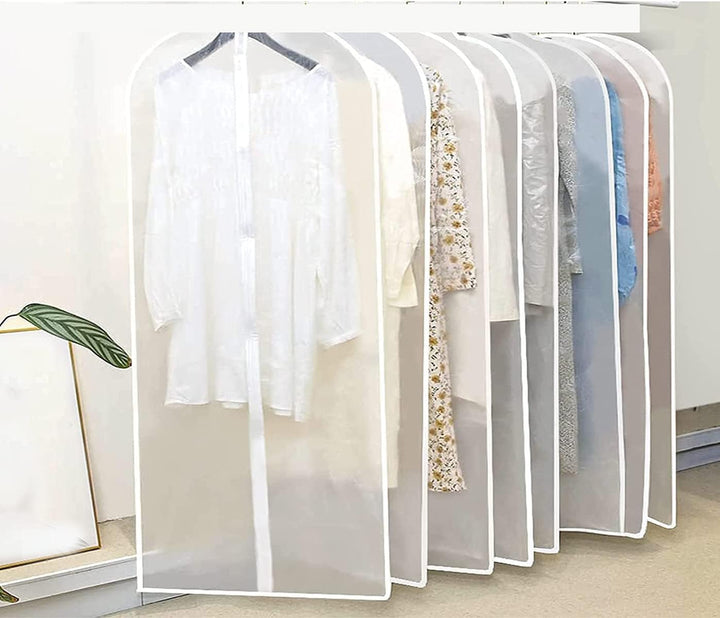 Wardrobe garment bags, 10-pack, for clothing protection & dust cover. Perfect closet organizer for long-term storage.