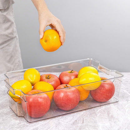 Organize your fridge: 4 clear storage bins for easy access and visibility of all your items.