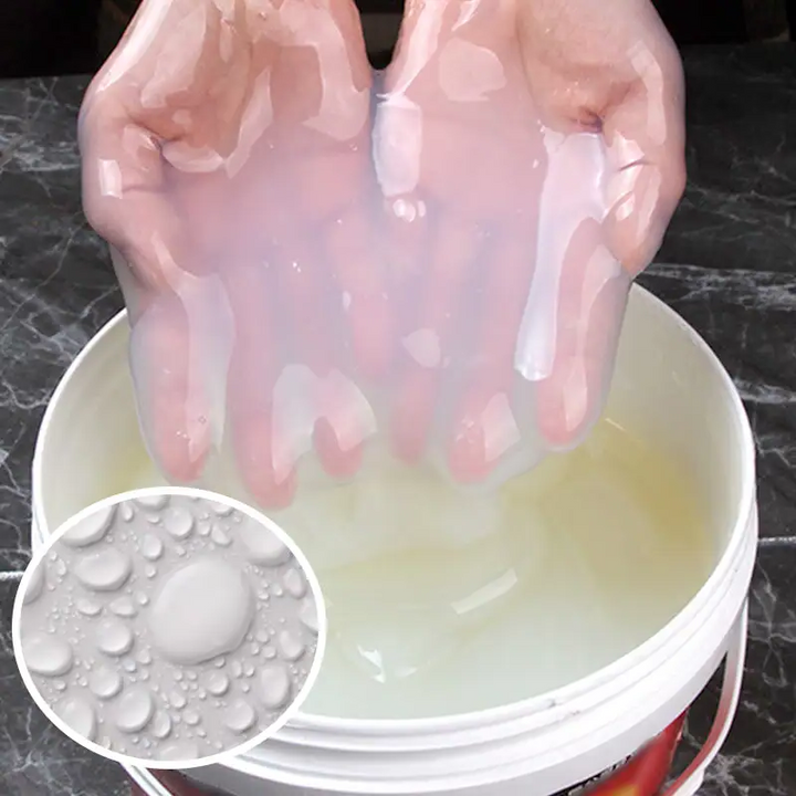 Clear waterproof adhesive, 10.6 oz, for leak proofing walls & floors. Ideal for home repair & moisture barrier.