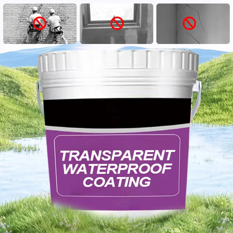 10.6 oz clear exterior wall coating & floor sealant. Durable, waterproof, leak proof, and mold resistant for home DIY.