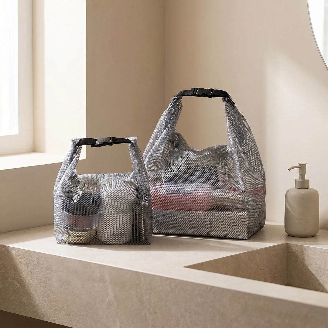 Versatile clear waterproof travel bag for toiletries, swim gear, or gym essentials.
