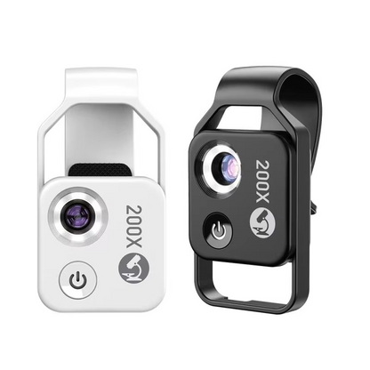 Reveal hidden worlds with a 200X smartphone clip-on microscope lens, capturing stunning macro photography.