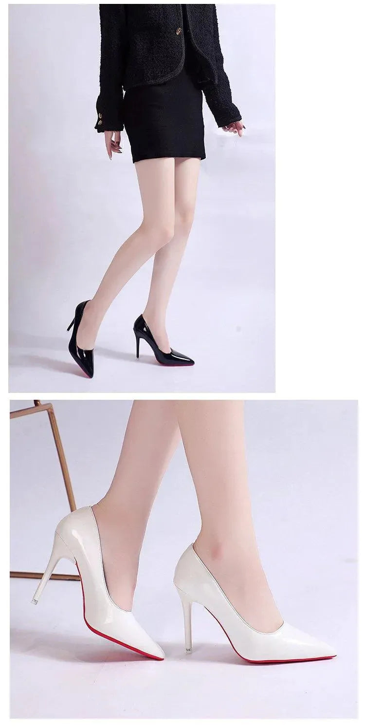Classic black stiletto pumps, versatile women's high heels for office, parties, & formal wear.