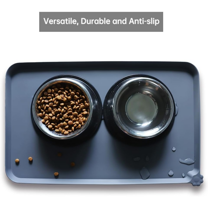 Pet care essential: waterproof feeding mat, keeps floors dry & clean, easy to maintain.