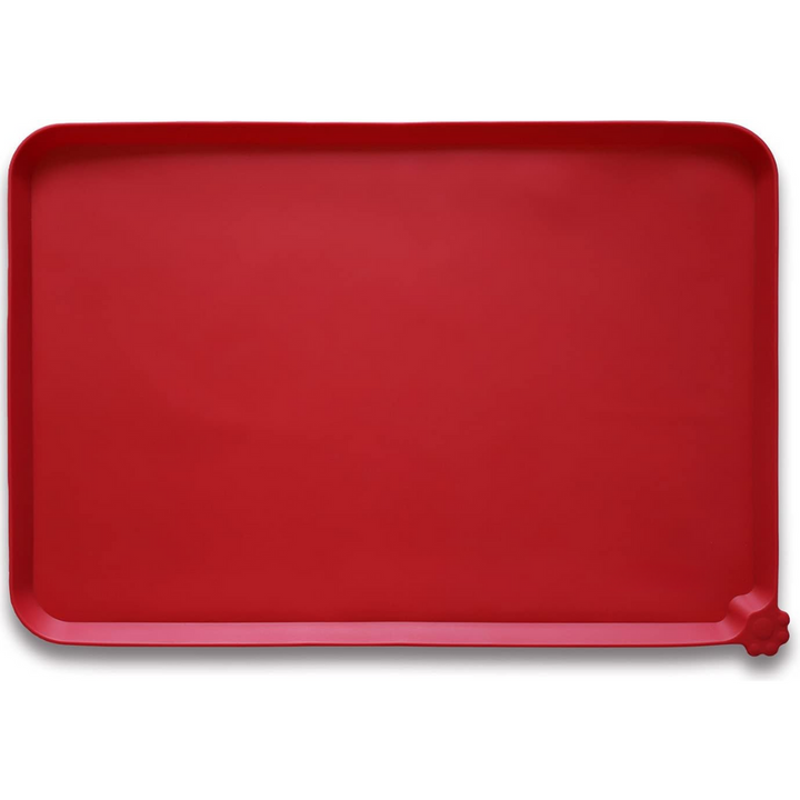 Spill-proof pet mat, ideal for feeding dogs & cats, ensures clean floors, a must-have pet care item.