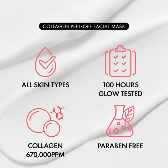 Enjoying a spa moment with Collagen Cream Face Mask, promoting firming, hydration, and youthful radiant skin.