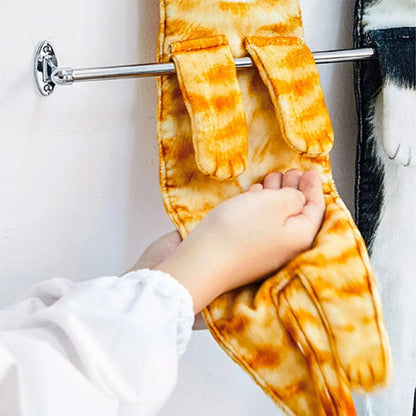 Fun novelty cat hand towel, a must-have for cat lovers, offering superior absorbency.