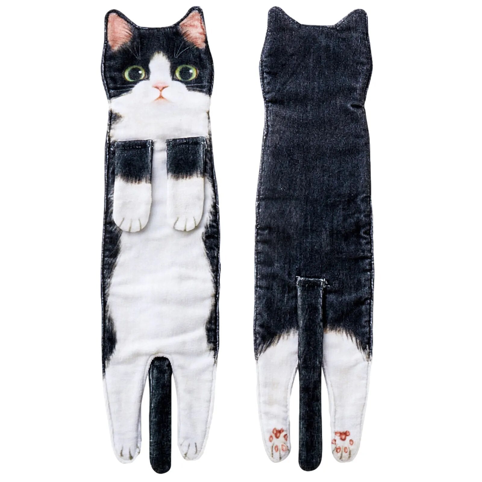 Gift-ready Cat Lover's absorbent hand towel, a cute and practical home decor item.