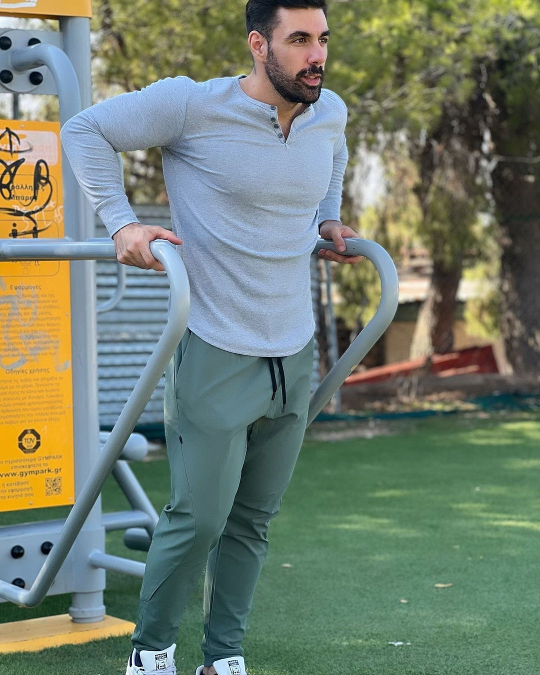 High-quality Men's Siena Ribbed Henley, a staple for any mens fashion wardrobe.