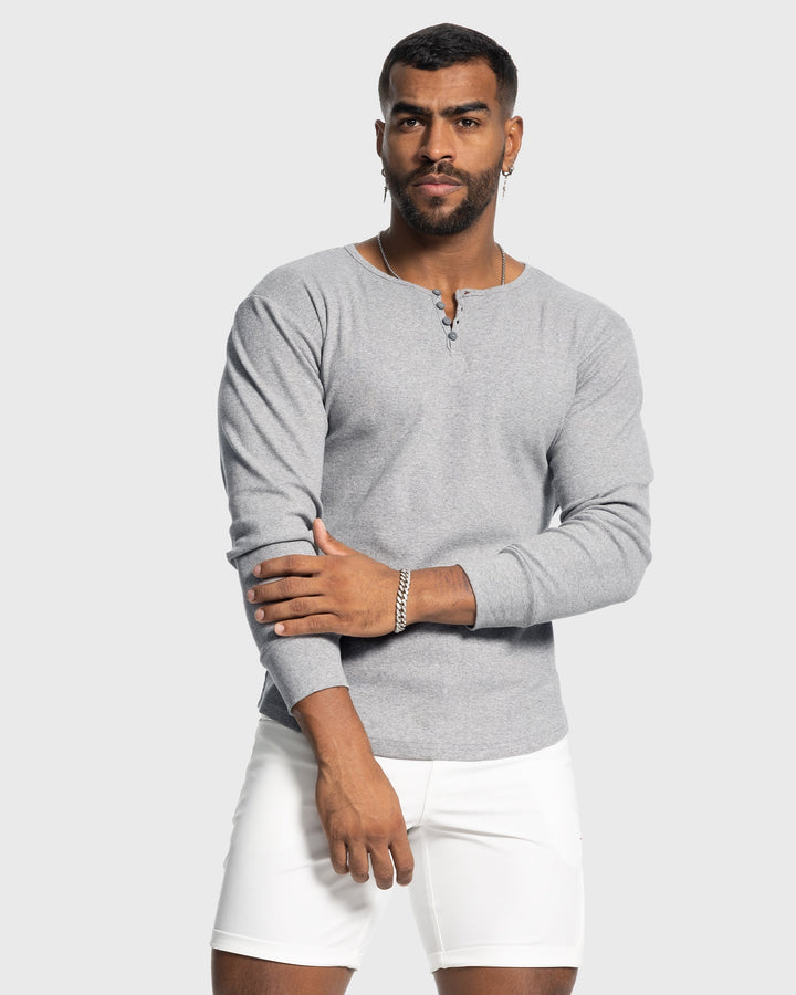 Durable Men's Siena Ribbed Henley, a versatile everyday shirt for men.