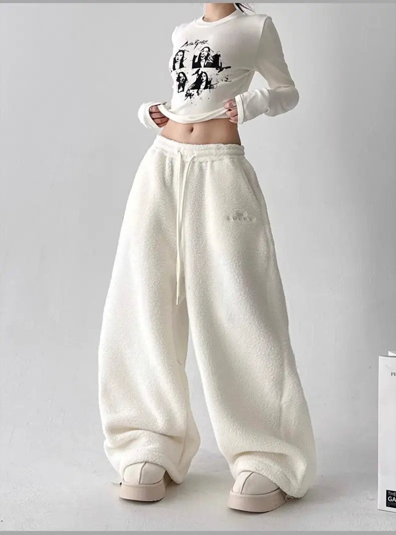 Stylish Cloudwalk winter loungewear pants, cozy pastel bottoms for women, relaxed fit for ultimate home comfort.