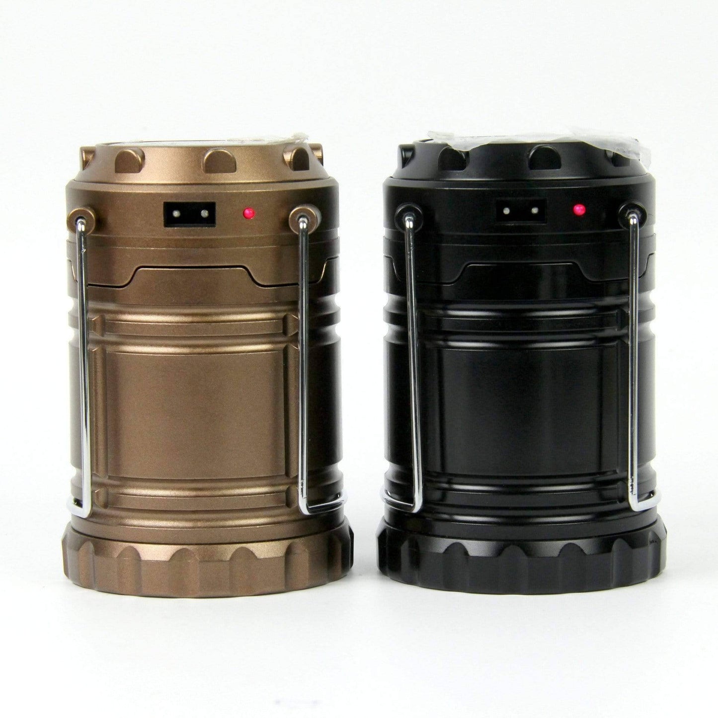 Bright LED camping lantern, expanded to illuminate a tent, a must-have for outdoor adventures.
