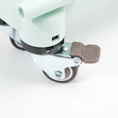 Folding shopping cart with smooth swivel wheels, convenient for everyday errands & storage