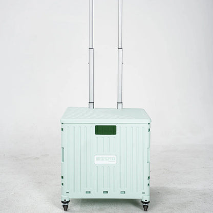 Rolling shopping trolley with robust stair wheels, designed for easy travel up steps & curbs