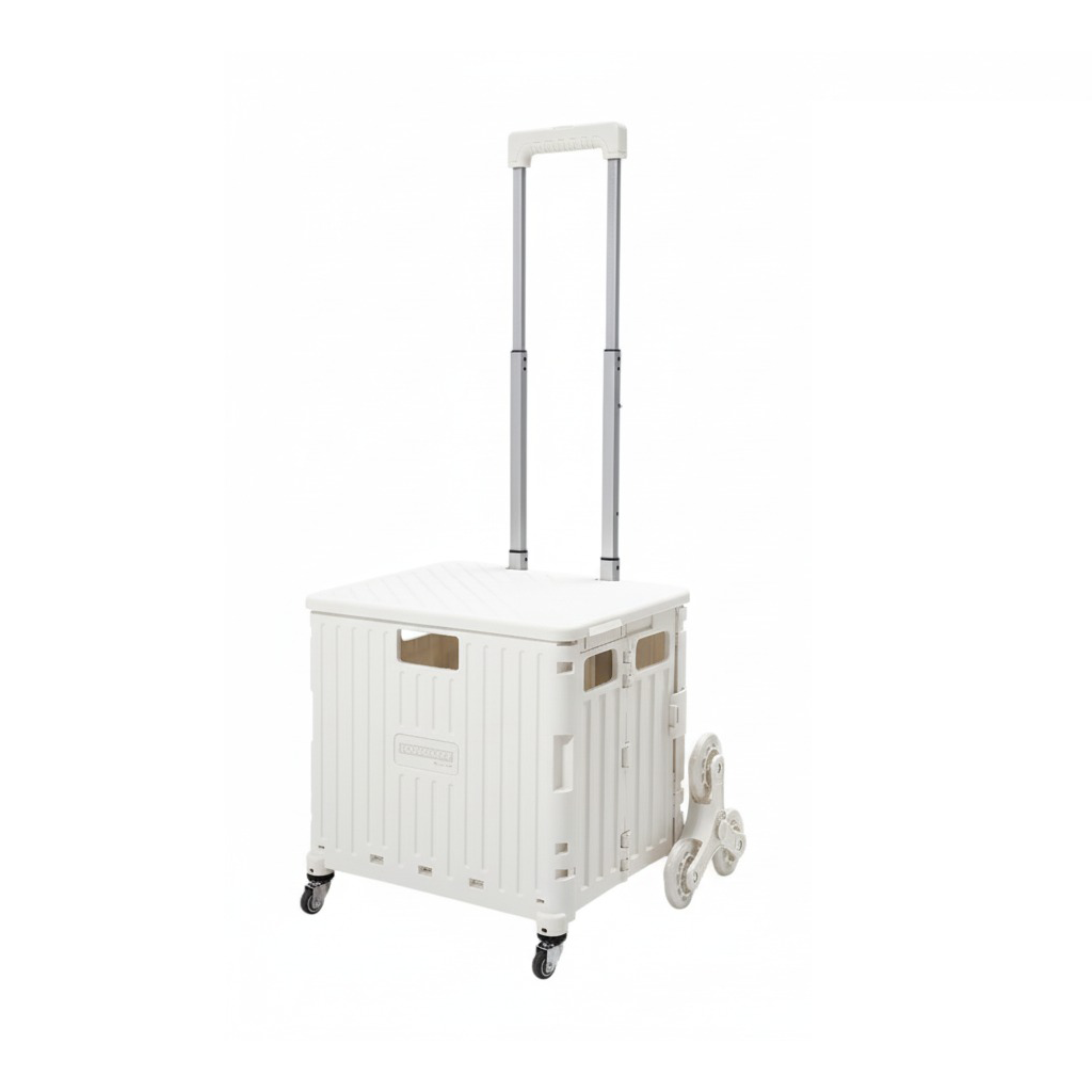 Portable storage, a collapsible cart with durable swivel wheels, perfect for diverse uses