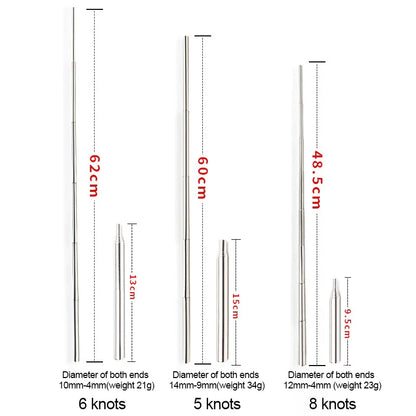 Collapsible stainless steel fire blowpipe, ideal BBQ accessory and survival tool for camping.
