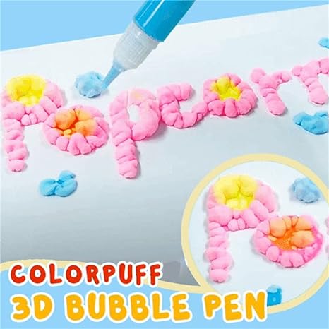 Kids' art supplies: a set of 3D Puffy Art Pens for fun crafts, drawing, and adding dimensional effects to projects.