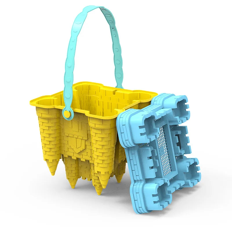 Deluxe kids' sandcastle playset featuring multiple sand molds for endless creative beach building fun. Great for toddlers.