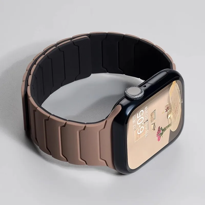 Adjustable silicone watch band offers ultimate comfort & secure fit for your smartwatch; durable accessory.