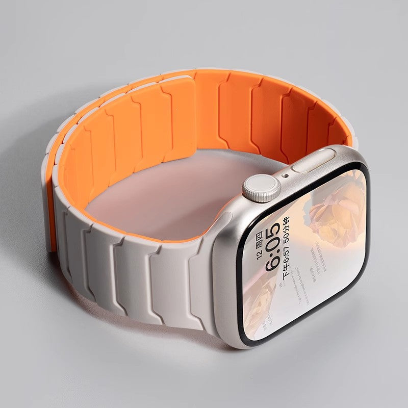 Versatile silicone replacement watch band, comfortable, waterproof & durable for any smartwatch model.