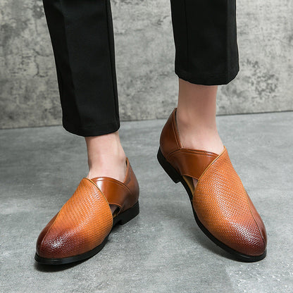 Dressy yet comfortable men's slip-on loafers, suitable for various occasions.