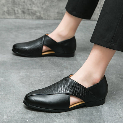 Durable men's slip-on loafers, crafted for enduring style and comfortable wear.