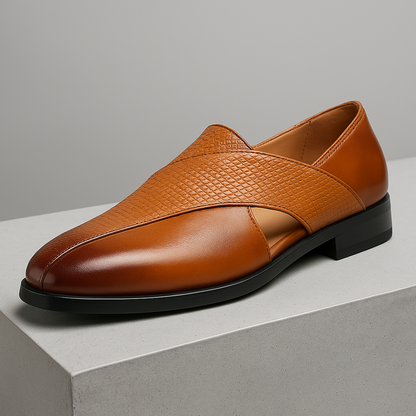 Elegant men's slip-on loafers with classic style, ideal for smart casual attire.