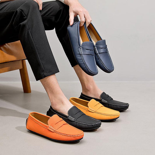 Comfortable men's slip-on loafers for elevated everyday wear. Versatile casual footwear with cushioned support.
