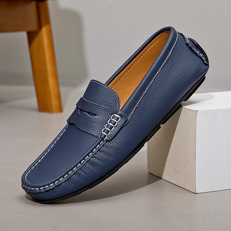 Elegant men's slip-on dress loafers. Stylish & comfortable menswear, perfect for casual or formal occasions.