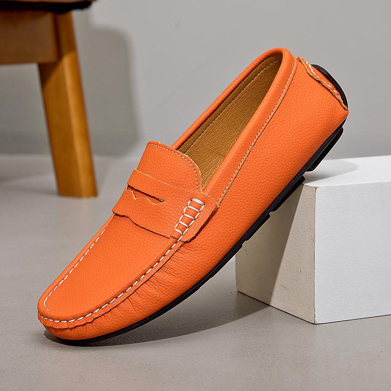 Stylish men's slip-on loafers, ideal for versatile casual & dress wear. Comfortable and elegant everyday footwear.
