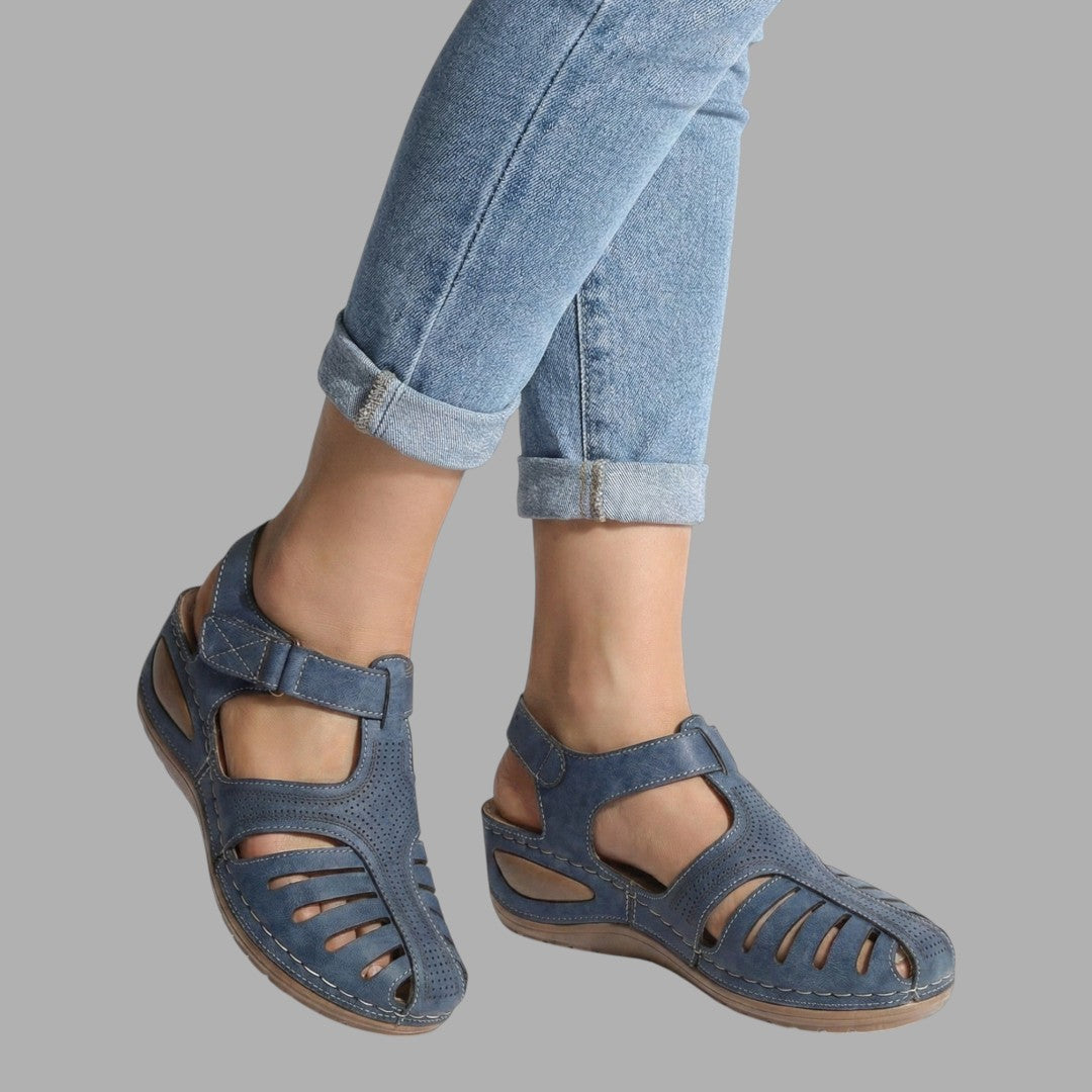 Elegant women's summer wedge sandals. Open-toe, comfortable, and breathable for casual or everyday style.