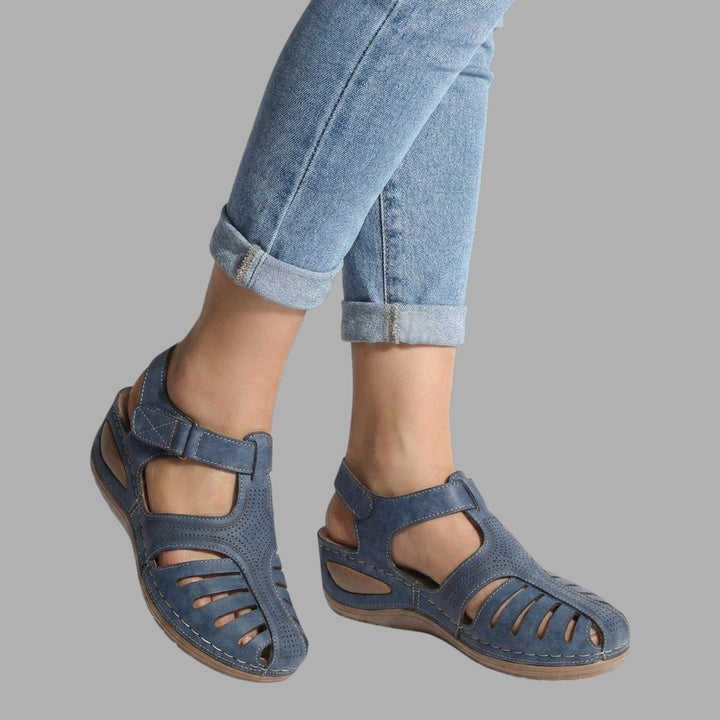 Elegant women's summer wedge sandals. Open-toe, comfortable, and breathable for casual or everyday style.