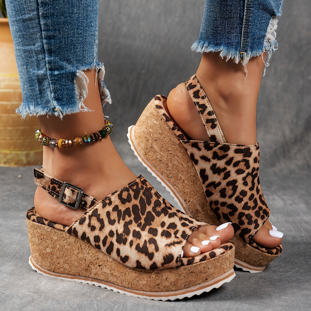 Women's comfortable adjustable platform sandals, great for all-day wear & stylish summer casual footwear.