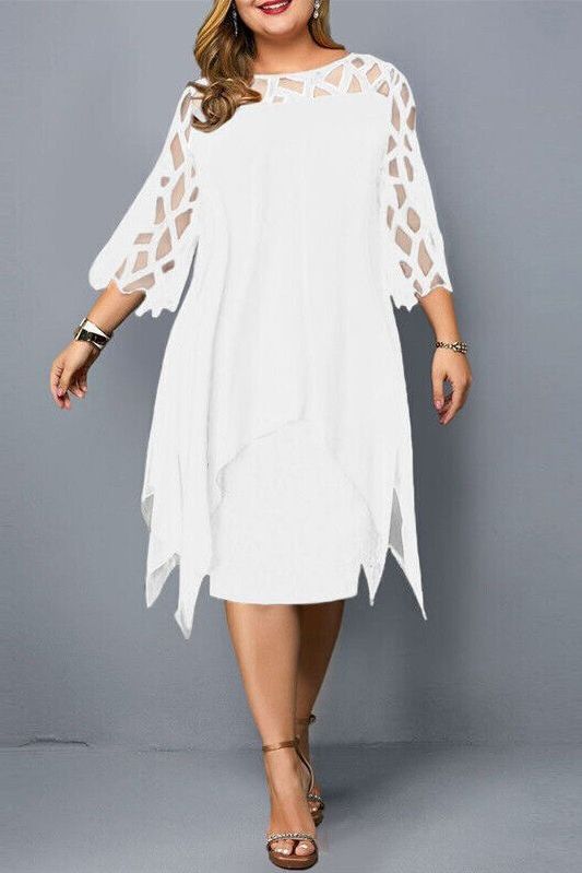 Versatile women's stretch midi dress. Comfortable, elegant, and flattering for various occasions and travel.