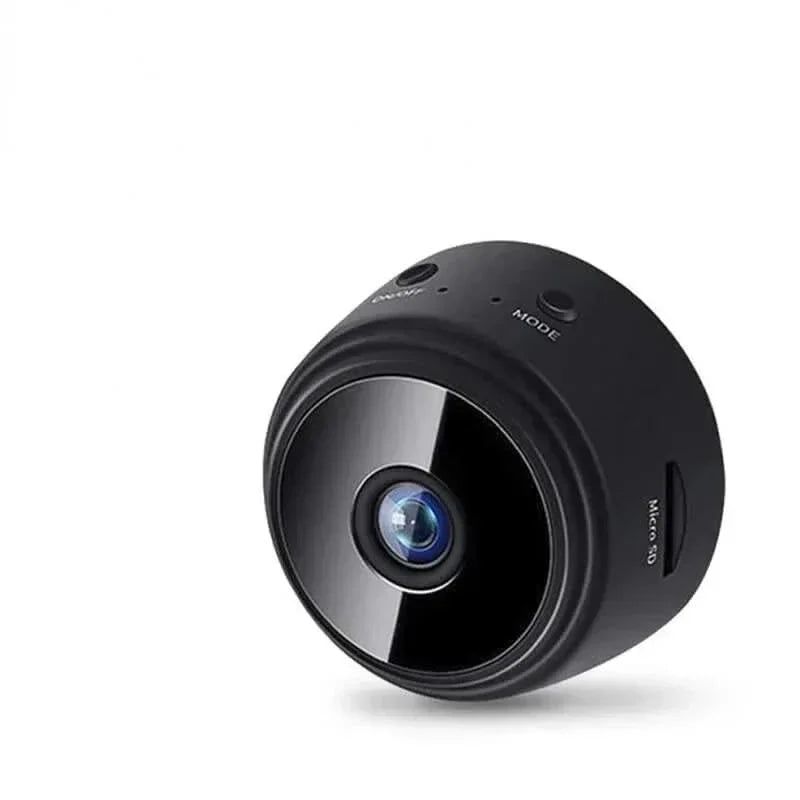 Mini 1080P HD security camera with night vision for discreet home monitoring & smartphone app control.