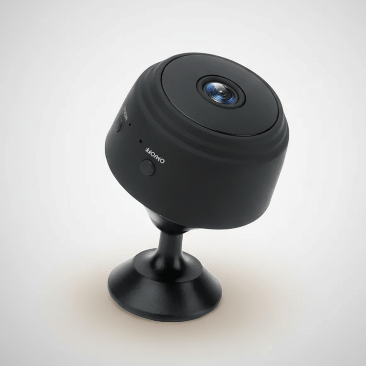Advanced compact 1080P HD security camera gadget with night vision & app control for modern homes.