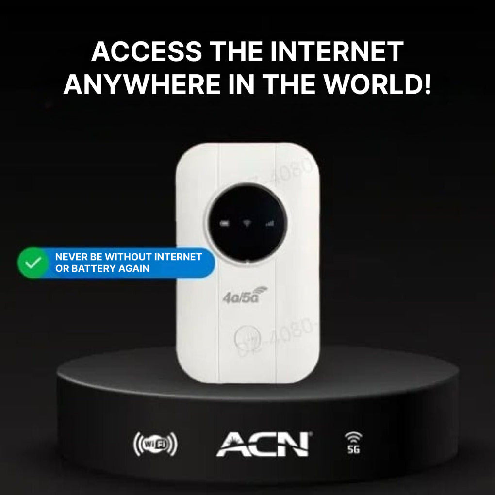 Portable 4G/5G travel WiFi hotspot, delivering fast, reliable wireless internet for all your connectivity needs.