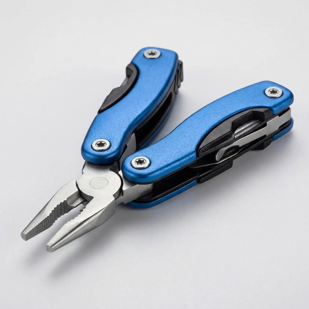 Compact 9-in-1 folding multi-tool, perfect for pocket, camping, hiking, and everyday utility.