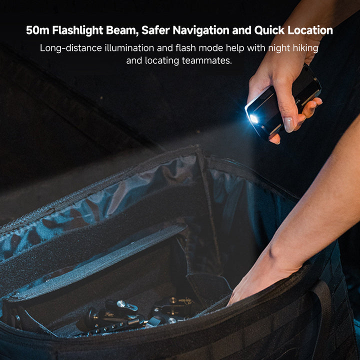 Bright 900-lumen portable lantern, casting light in a dark outdoor setting
