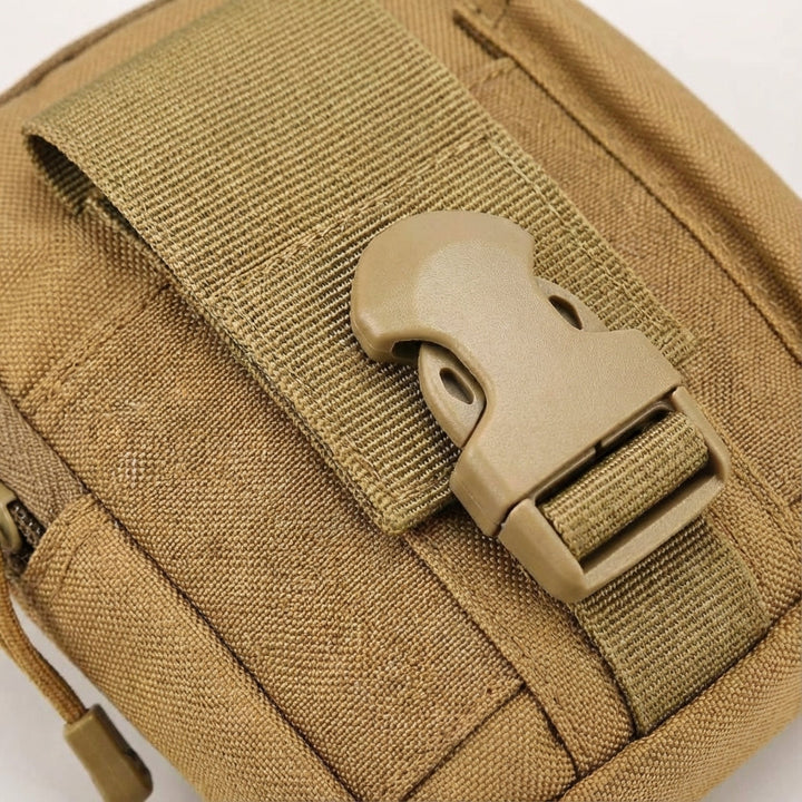 Unisex EDC organizer tactical MOLLE pouch in black, perfect for small tools, phone, and daily essentials. Belt pack.