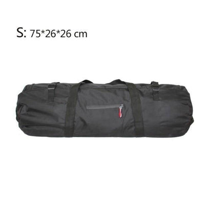 Waterproof tent storage bag for camping gear, with adjustable straps, ideal for outdoor travel