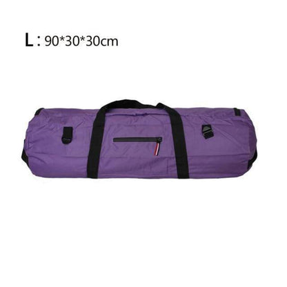 Compact tent storage bag, shown folded for portability, waterproof outdoor camping gear solution