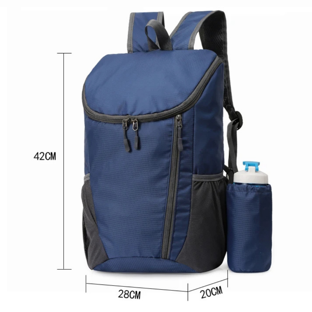Travel backpack for outdoor activities, durable and water-resistant material, comfortable straps